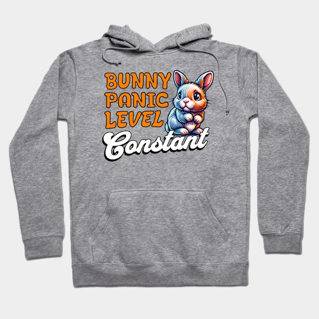 Bunny Panic Level: Constant - Scared Bunny Hoodie by Pink & Pretty